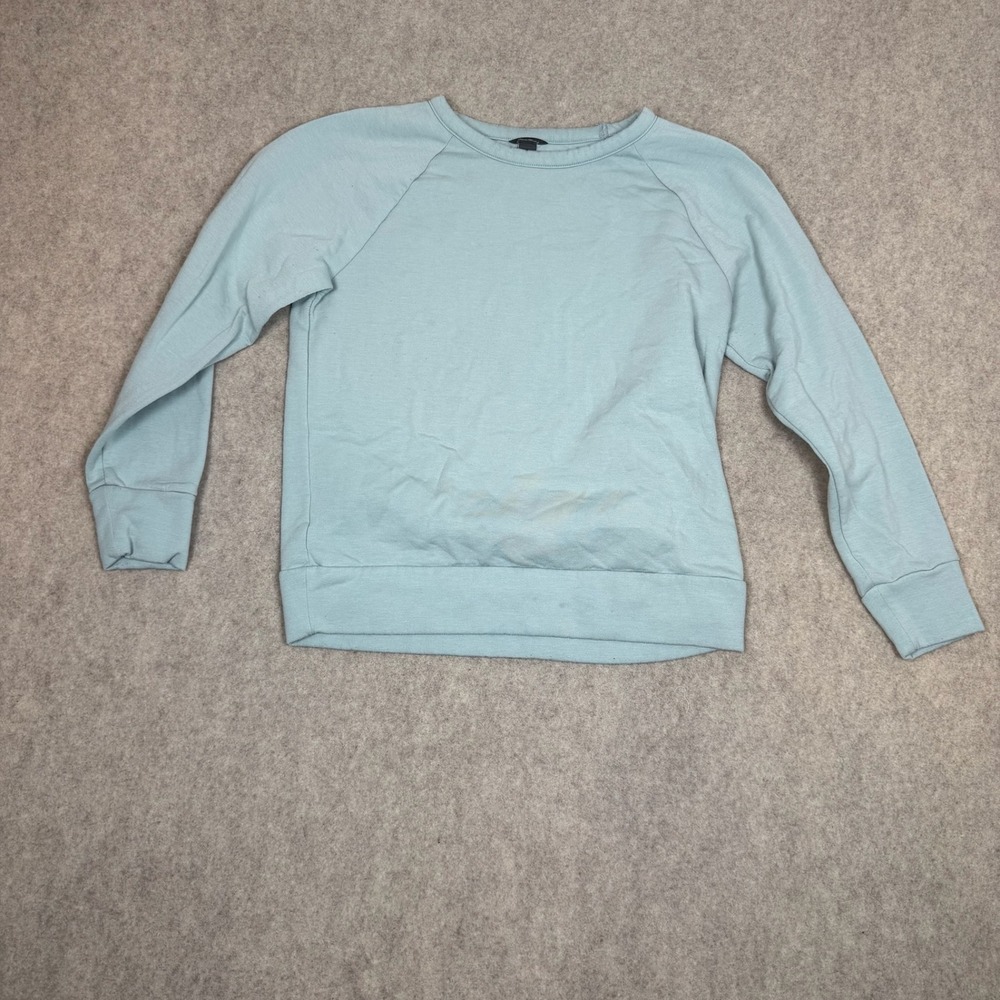 Eddie Bauer Sweatshirt Womens Small Light Green Raglan Sleeve Pullover Crewneck